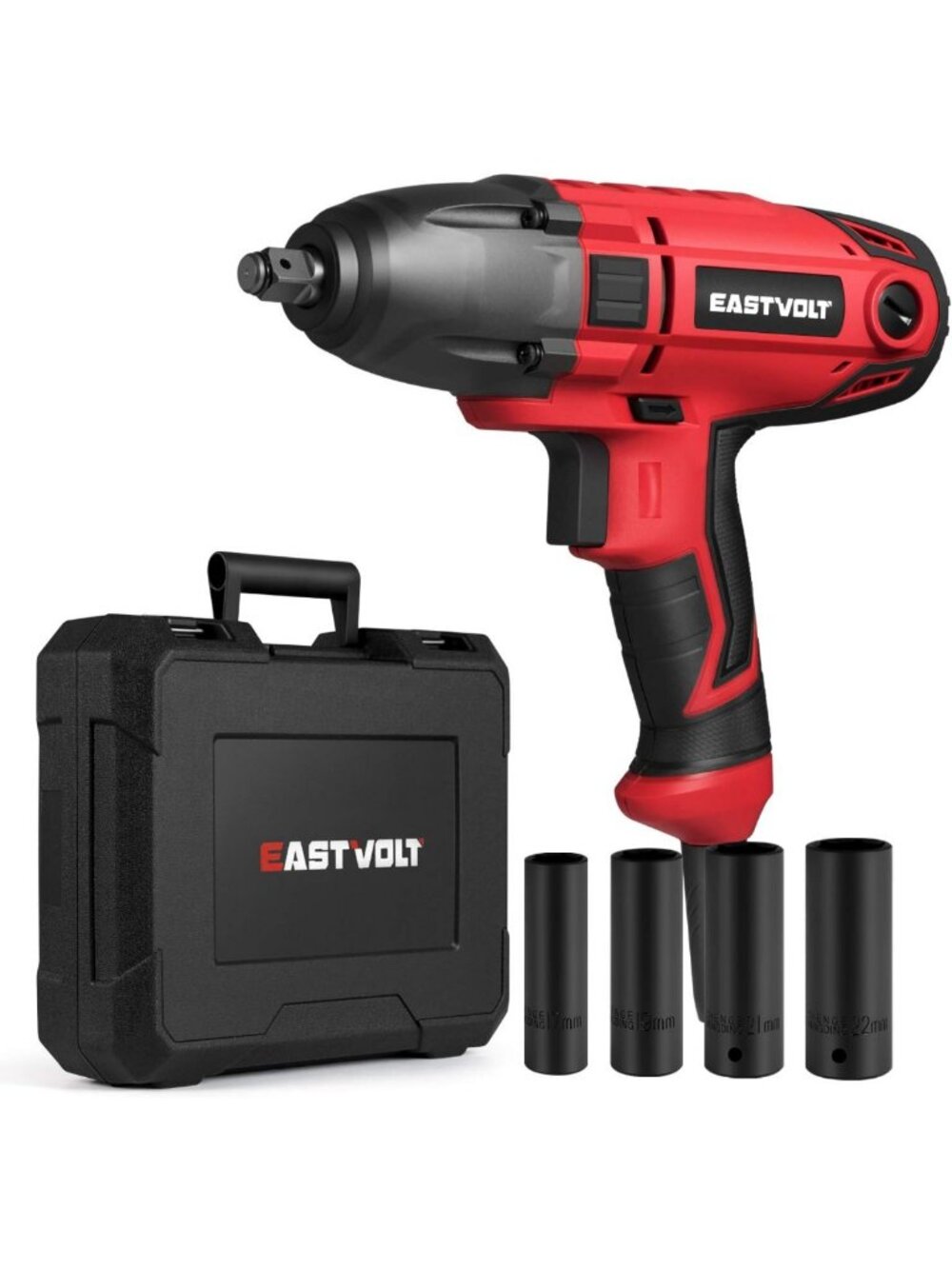 800W Heavy Duty Electric Impact Wrench, 450 Ft-lbs Torque, 3400 RPM, 1/2 Inch